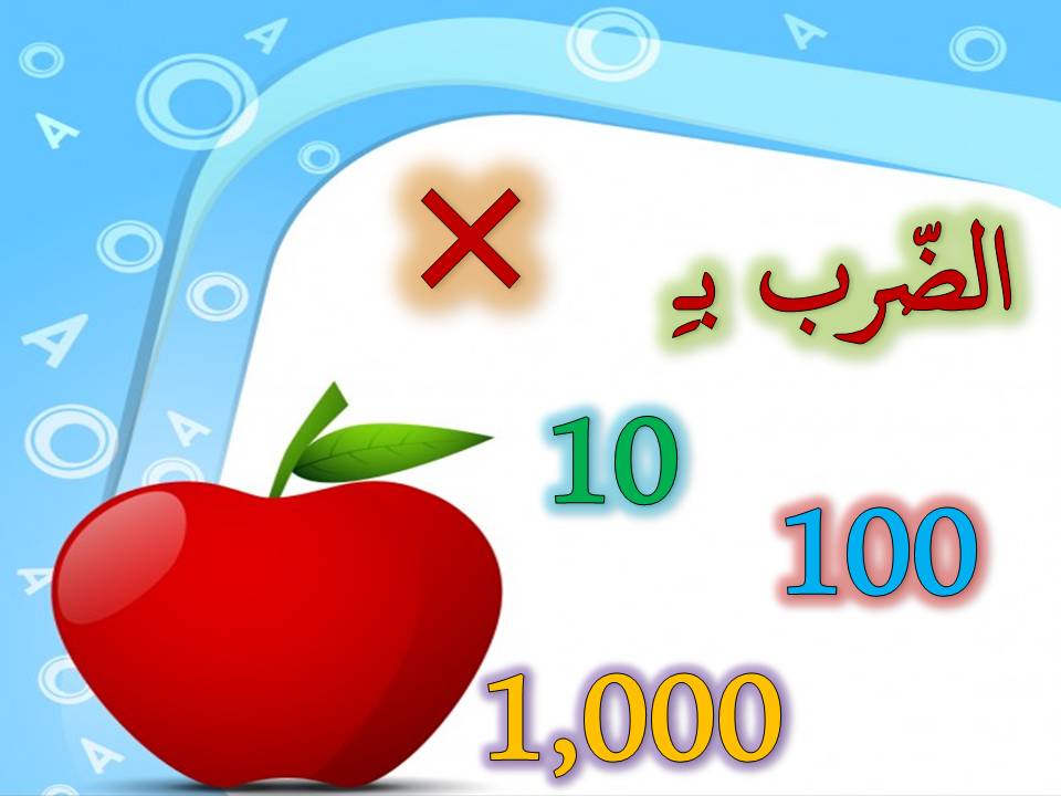 هيا نتمرن: الضرب بـ 10, 100 و 1,000
