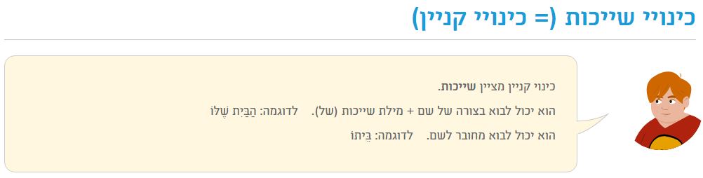 כינויי שייכות